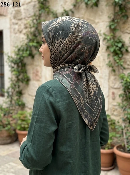 Locella Soft Pamuk Eşarp (Leopar Desen) 286-121 ürün görseli 1