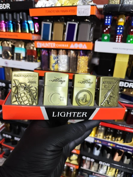 Benzinli zippo tarzı çakmak ürün görseli 1