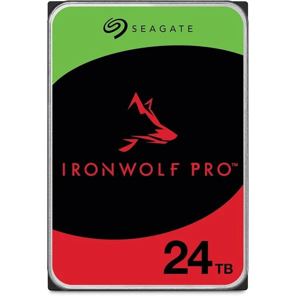 Seagate ST24000NT002 IRONWOLF PRO 24TB 7200RPM 512MB SATA3 NAS HDD ürün görseli 1