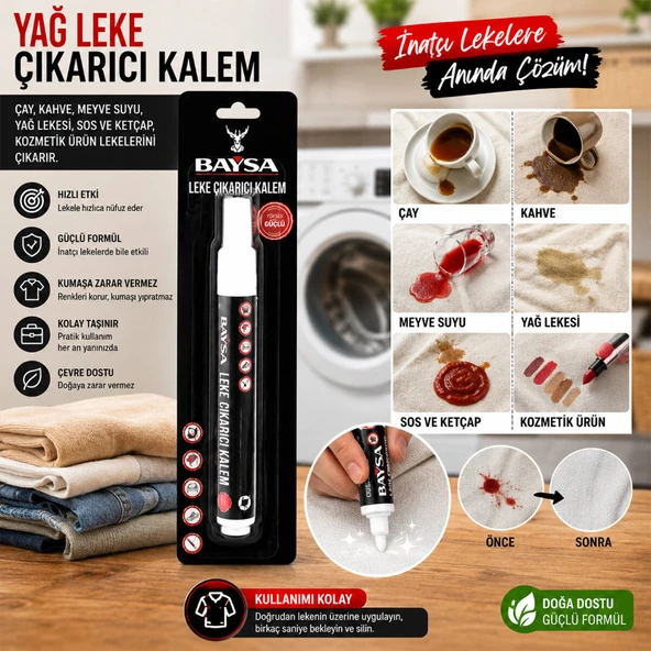 Giysiler İçin Yağ ve Leke Çıkarıcı Kalem - Anında Etkili Güçlü Formül ürün görseli 1
