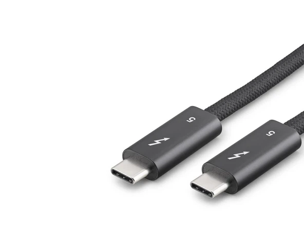 Type-C Thunderbolt 5 120 Gbps 240W 16K 60 Hz Şarj Ve Data Kablosu 1 M Siyah HDX7891 ürün görseli 1