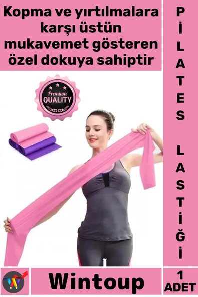 #PilatesBandı Lateks Egzersiz Lastiği Profesyonel Esnek Mukavemetli Kardiyo Ekipmanı Pilates Bandı ürün görseli 1