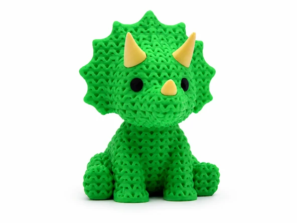Sevimli Triceratops Dekoratif Figür | Sert Plastik | Mini Dinozor Masaüstü Süsü | Ev ve Ofis Dekoru ürün görseli 1
