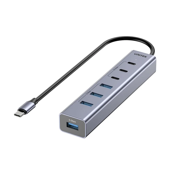 Unitek uHUB S7+ 7 si 1 Arada USB-C Hub (H1335AGY01-EU) ürün görseli 1
