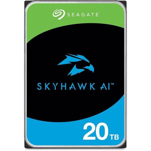 Seagate ST20000VE003 - 20 TB 3.5 SKYHAWK AI SATA 512MB 7/24 GUVENLİK DİSKİ ürün görseli 1