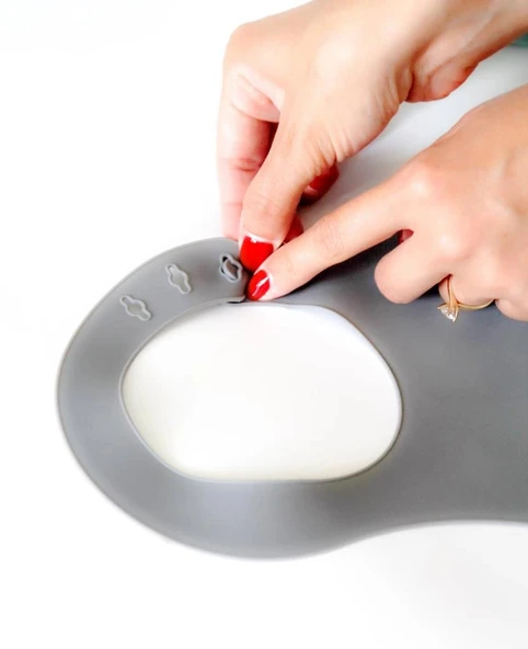 Mini Silikon Önlük 718 Gri - Resim 5