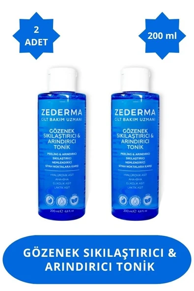 ZEDERMA Gözenek Sıkılaştırıcı Ve Arındırıcı Tonik &peeling & Nemlendirici & Siyah Noktalara Karşı (2 Adet) ürün görseli 1