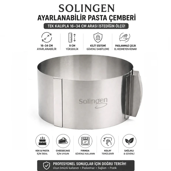AYARLANABİLİR METAL KEK KALIP 16-34CM (5250) ürün görseli 1