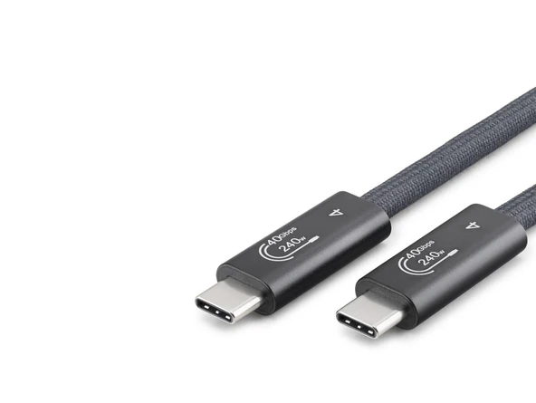 Type-C Usb4 40 Gbps 240W 8K 60 Hz Şarj Ve Data Kablosu 1 M Siyah HDX7886 ürün görseli 1