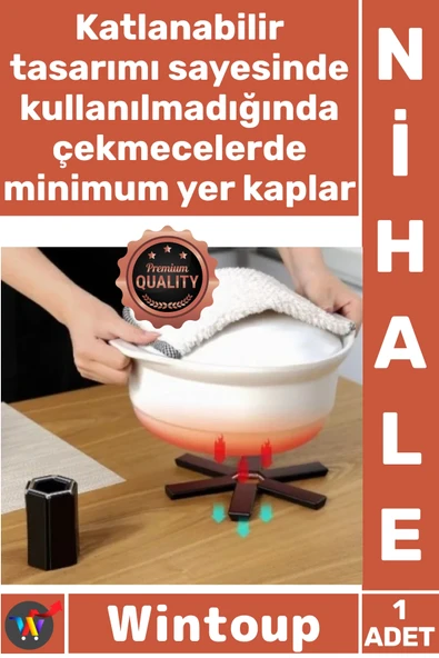 #Nihale Isıya Dayanıklı Mutfak Tezgâh Masa Koruyucu Modern Pratik Yer Tasarruflu Katlanabilir Nihale ürün görseli 1