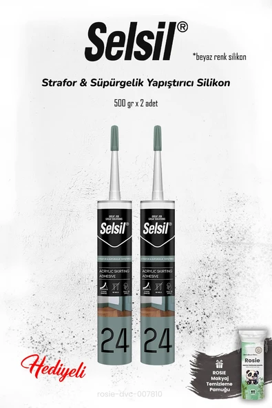 Selsil Strafor & Süpürgelik Yapıştırıcı Silikon, 2 adet  ve ROSIE ürün görseli 1