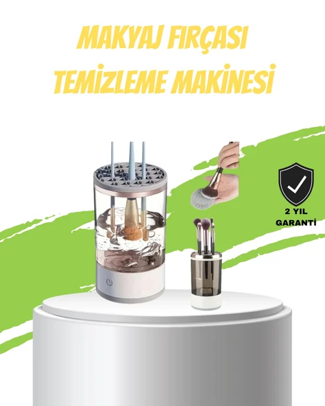 Otomatik Makyaj Fırçası Temizleyici Sonik Teknoloji Usb Şarjlı ürün görseli 1