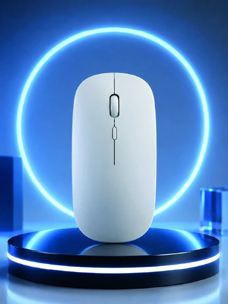Profesyonel Kablosuz Bluetooth Mouse Çift Modlu Şarjlı Ergonomik - Resim 4