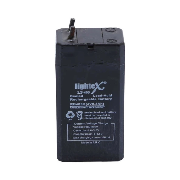 Lightex Lt-403 4V 0.3Ah Işıldak Fener Aküsü ürün görseli 1