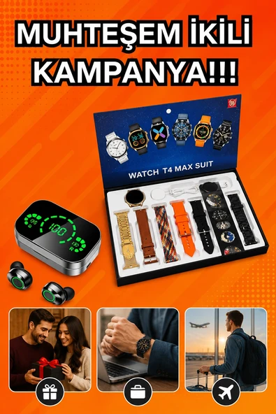 Yeni Model Akıllı Saat Ve Ucuz Kaliteli Bluetooth Kulaklık Amoled Ekran Aynalı ürün görseli 1