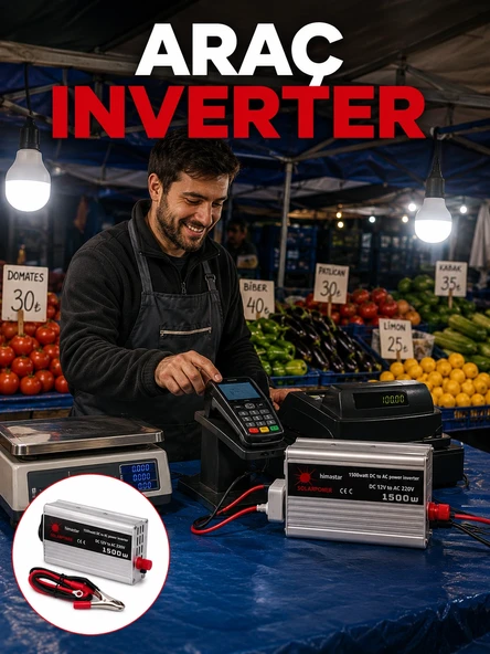 1500W Araç İnvertörü Güçlü Priz Çıkış ürün görseli 1