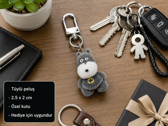 Milo Peluş Köpek Charm Anahtarlık – Sevimli Çanta ve Anahtar Aksesuarı Hediye ürün görseli 1