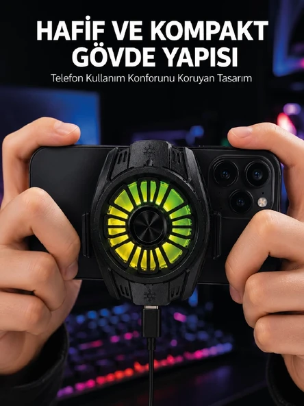 Telefon Ve Tablet Uyumlu Manyetik Mobil Soğutucu Fan ürün görseli 1