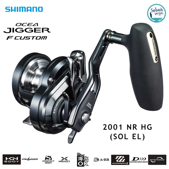 Shimano Ocea Jigger F Custom 2001 NR HG Çıkrık Jig Olta Makinesi Sol El ürün görseli 1