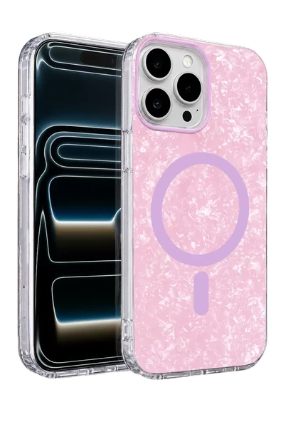 Onegif Apple iPhone 16 Pro Max Mila Dalgalı Magsafe Kapak - Lila ürün görseli 1