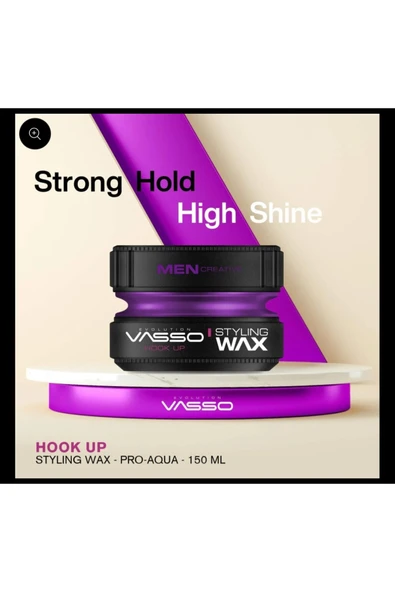VASSO MAN,VASSO HOOK UP HIGH SHINE WAX STRONG HOLD ürün görseli 1