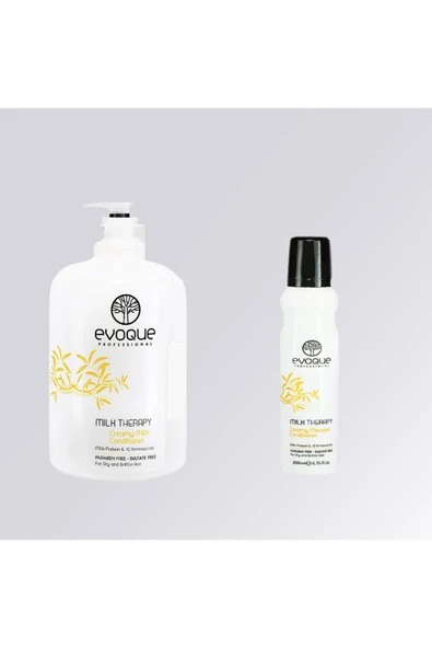 EVOQUA,Evoque Milk Therapy Saç Kremi 1000 Ml + Mılk Therapy Köpük 200 Ml ürün görseli 1