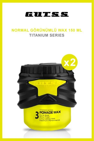 GUTSS,Şekillendirici Titanyum Pomade Wax NO:3 150ML X2 ürün görseli 1