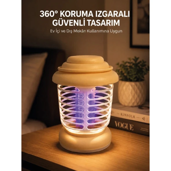 360° Koruma Izgaralı LED Sinek Kovucu Aydınlatma Lambası ürün görseli 1