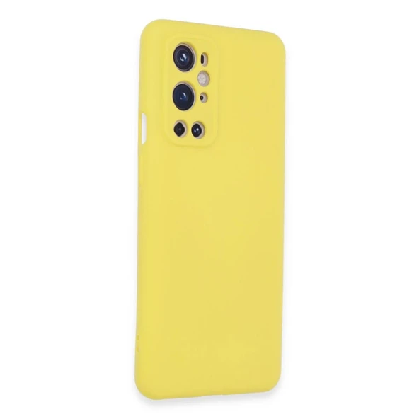 One Plus 9 Pro Kılıf Nano İçi Kadife Silikon - Sarı ürün görseli 1