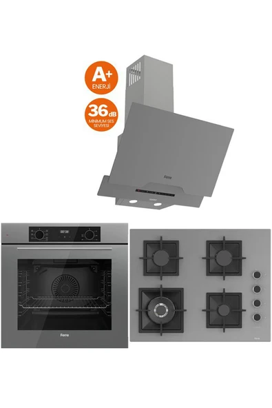 ICON PLUS 75 SERİSİ 3LÜ CAM ANKASTRE SET (QBL63CPR-SC408-D065SA) ürün görseli 1