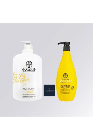 EVOQUA,Evoque Milk Therapy Saç Kremi 1000 Ml + Evoque Professıonal Non-ammonıa Serisi Arındırıcı Şampuan ürün görseli 1