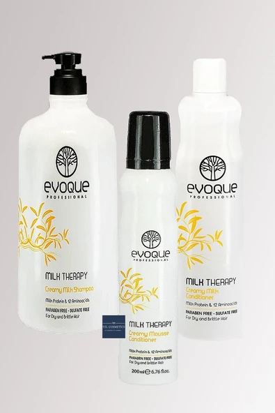 EVOQUA,Evoque Milk Therapy 1000 Ml + Milk Thrapy Krem 400 Ml +bakım Köpük 200ml ürün görseli 1