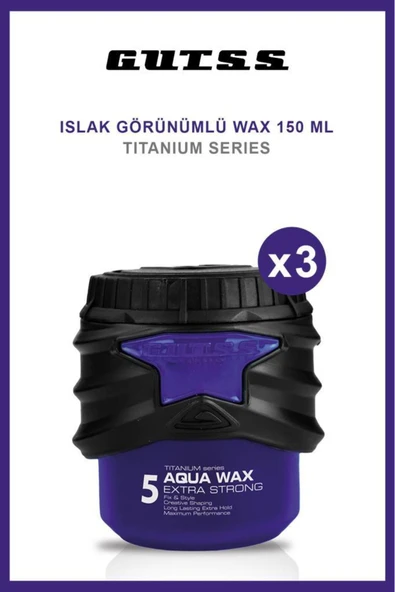 GUTSS,Şekillendirici Titanyum Aqua Wax NO:5 150ML X3 ürün görseli 1