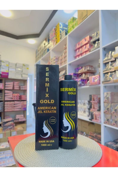 NEW LAVİN,SERMİX Amerikan Gold Jel Keratin 1000 ml Kokusuz Dumansız ORJİNAL GARANTİSİYLE ürün görseli 1