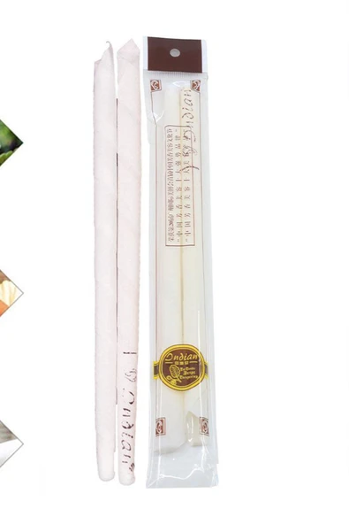 CİYU TİCARET,Kulak mumu kulak temizleme mum çubuğu doğal boyasız beyaz 1 paket (2 adet) ürün görseli 1