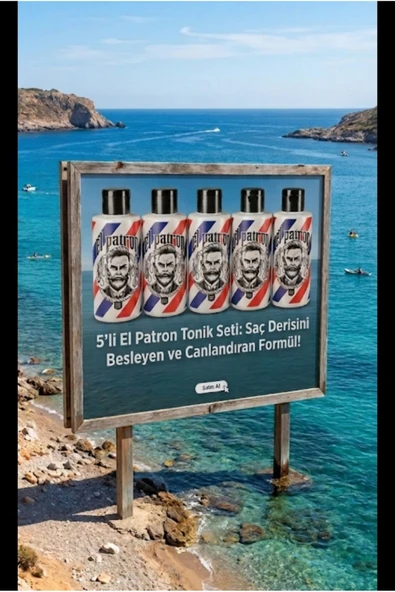 EL PATRON,5 li Saç Tonik Tonic 100ml Kuaför Berber Saç Derisi Bakım ürün görseli 1