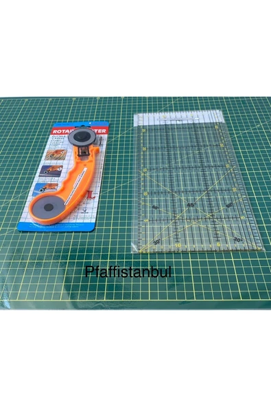 SİNGER PATCHWORK KESİM PANOSU & CETVELİ VE RULETİ ürün görseli 1