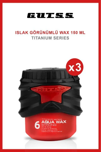 GUTSS,Şekillendirici Titanyum Aqua Wax NO:6 150ML X3 ürün görseli 1
