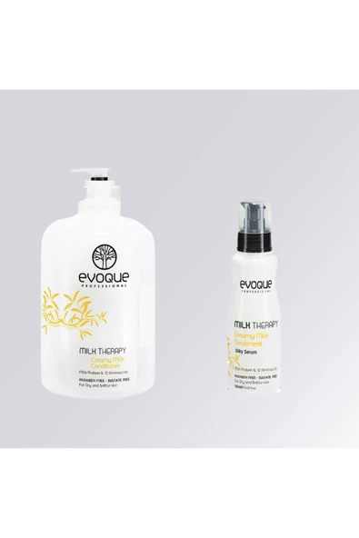 EVOQUA,Evoque Milk Therapy Saç Kremi 1000 Ml + Mılk Therapy Saç Serum 90 Ml ürün görseli 1
