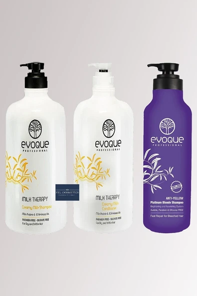 EVOQUA,Evoque Milk Therapy Sülfatsız Şampuan Saç Kremi Anti-yellow Silver Şampuan 1000ml ürün görseli 1