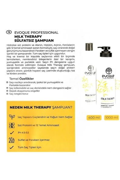 EVOQUA,Evoque Milk Therapy Saç Kremi 400 Ml - Resim 2