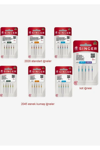 SİNGER Standart Jarse Kot 7'li Paket İğne Seti ürün görseli 1