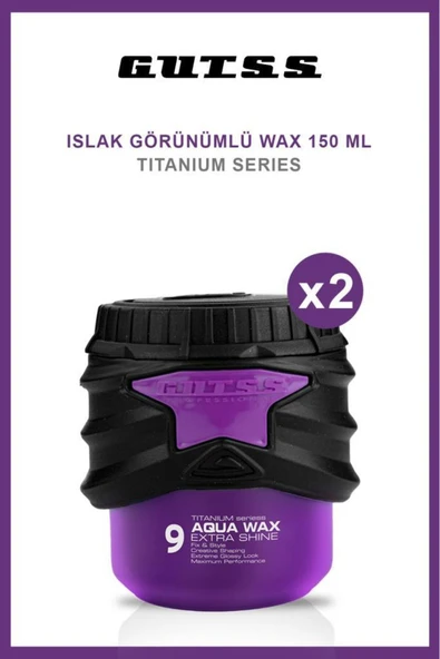 GUTSS,Şekillendirici Titanyum Aqua Wax NO:9 150ML X2 ürün görseli 1