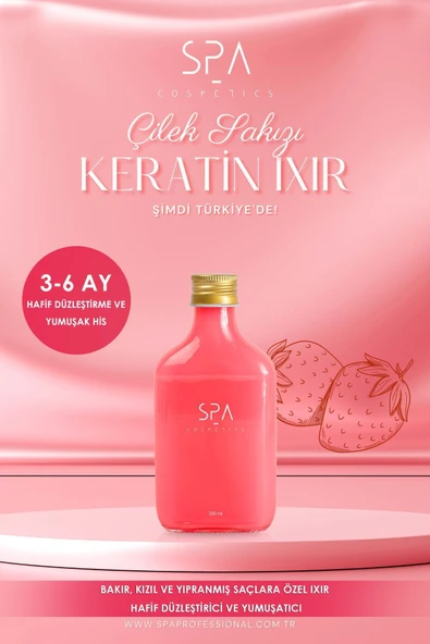 SPAPROFESSİONAL,SPA Pro Keratin Suyu İxir 'Çilek Sakızı' 250 ml. 3lü Set ürün görseli 1