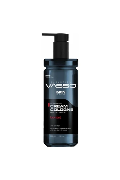 VASSO MAN,Vasso Tıraş Sonrası Kremli Kolonya 330 Ml – ( Kick Start ) ürün görseli 1