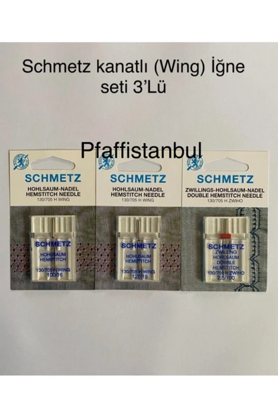 SCHMETZ Kanatlı ( Wing ) Iğne Seti 3'lü ürün görseli 1