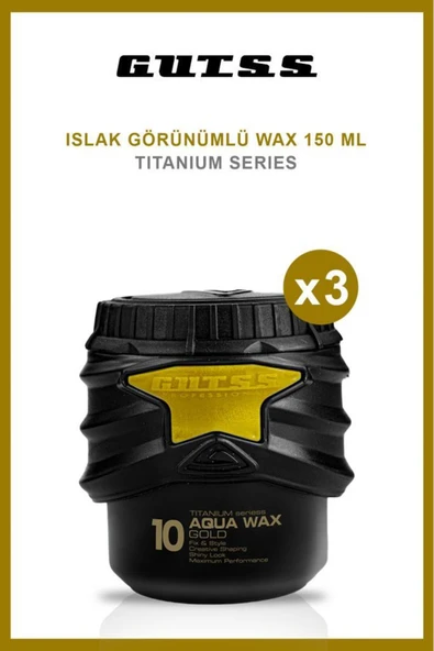 GUTSS,Şekillendirici Titanyum Aqua Wax NO:10 150ML X3 ürün görseli 1
