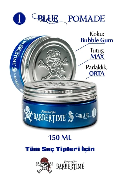 BARBERTİME,Blue Pomade 01 Saç Şekillendirici Wax 150ml ürün görseli 1
