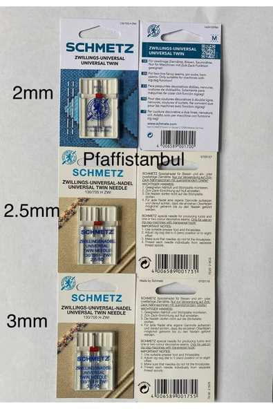 Pfaff Schmetz Çift Iğne Seti 3'lü ürün görseli 1