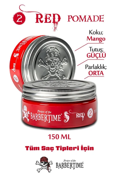 BARBERTİME,Red Pomade 02 Saç Şekillendirici Wax 150 ml ürün görseli 1